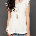 Free People  Linen Blend Tiered Tank NWT Medium Photo 0
