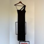 Eliza J  Black One Shoulder Dress with Silver Embellishment Photo 5