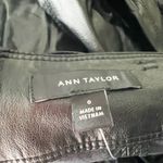 Ann Taylor NEW  Faux Vegan Leather Belted A Line Midi Skirt Solid Black 0 Photo 1