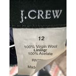 J CREW Vintage Tartan Plaid Wool Skirt Navy Green Fringe Hem Womens Sz 12 XMAS Photo 2