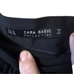 ZARA Basics: black mini skirt with fringe detail like new! Size Small Photo 3