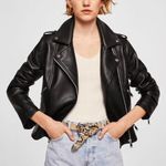 Mango Leather Moto Jacket  Photo 0