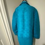 Chico's Vibrant Teal Blue Textured Jacket Blazer Tunic Sz 2 -L 12 Photo 3