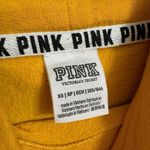 PINK - Victoria's Secret  Yellow Hooded Pullover Cowl Neck Sweater XS Flawed Photo 3