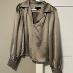 Fifteen Twenty  Metallic Taupe Blouse Photo 0