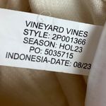 Vineyard Vines  Womens Straight Crop High Rise Corduroy Pants Raw Hem Ivory 26 Photo 4