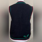 Bechamel Women’s Size SP Holly Berry Black/Green Christmas Sweater Vest Vintage Black Photo 1