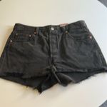Levi's  501 ORIGINAL FIT HIGH RISE WOMEN'S SHORTS - BLACK, size 33, NWT Photo 2