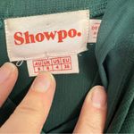 Showpo Forest Green Slip Mini Dress Womens 4 Satin Bridesmaid Faux Wrap Strappy Photo 3