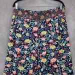 secret treasures  Blue Floral Wide Leg Boho Pull On Trousers Pant XL Extra Large Photo 3
