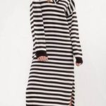 City Streets Striped Sweater Dress with Collar V Photo 0