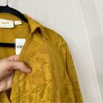 Anthropologie  Maeve Lydia Gold Floral Burnout Wrap Blouse NEW Size Medium Photo 7