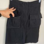 Diane Von Furstenberg Ponte Rana Black Pencil Utility Cargo Full Zip Skirt Sz 2 Photo 7