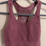 Free People Movement Crop Tank Top Size XS Mauve Ribbed Athletic Athleisure Pink Photo 0