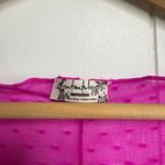 Free People top XS mesh baby tee polka dots shirt Photo 2