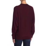 Splendid burgundy reversible sweater, medium soft choker keyhole long sleeve Photo 1