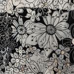 Black & White Floral Sequined Unique Handmade Demim Jacket LA Blend Size Medium Photo 2