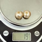 Givenchy Rare Vintage G Logo Gold-tone Faux Pearl Dome Button Clip On Earrings Photo 11
