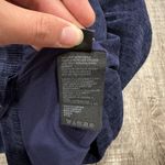 Maeve Anthropologie  Nell Flounced Midi Skirt Navy Blue Size Small Velvet Stretch Photo 6