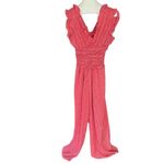 Max Studio  Womens V-neck Smocked Waist Jumpsuit Photo 7