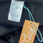 Kona Sol  Black Swim Vneck Hooded Sheer Coverup Photo 5