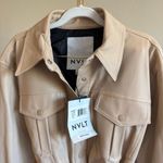 NVLT Women’s Faux Leather Belted Shacket Latte S NWT $189 Photo 5