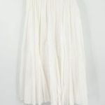 ZARA Womens Summer Vacation Resortwear Pleated Flowy Midi Skirt Size S White Photo 5