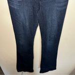 Just Black Maternity Dark Blue Full Panel Flare Denim Jeans Photo 5