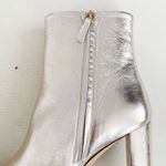 Tory Burch NEW  Size‎ 8.5M Penelope 90MM Metallic Calf Leather Point Bootie Gold Photo 3