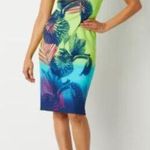 Bold Elements tropical sleeveless midi bomd A-line XL(b54 ) Photo 1