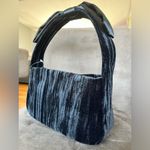 Kate Spade Black Crushed Velvet Baguette Shoulder Bag NWT Bow Detail Top Handle Photo 2