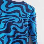 ZARA Long Sleeve Cropped Sweater Retro Heart Photo 6