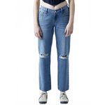 PacSun Eco Medium Indigo V-Dip Ripped '90s Straight Leg Jeans NWT Size 25 Photo 3