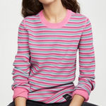 Marc Jacobs The Thermal XS Waffle Knit Green Pink Striped Pullover Shirt Photo 0