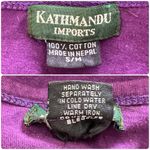 KATHMANDU IMPORTS Nepal 100% Cotton Embroidered Mini Dress Purple Suns S/M Size undefined Photo 10