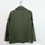 Anthropologie Dolan Payton Oversized Utility Jacket Military Floral Embroidered Photo 3