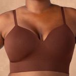 TrueKind Supportive Comfort Wireless Bralette TruLab10210 XL Chocolate Brown Photo 0