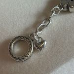 Brighton Golden Spring Love Floating Heart & Flower Bracelet Silver Tone Photo 8