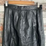 Firenze Santa Barbara Vintage Black Leather Midi High Waisted Skirt Size 12 Photo 1