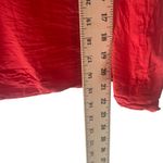 Ellison  Women's Size Large Red Embroidered Ruffled Sleeves‎ Blouse Photo 9