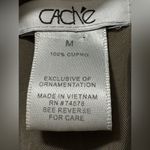 Cache Y2K Sleeveless Vest Size M Khaki Green Ruched Collar Photo 3