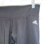 Adidas capri black legging work out yoga pants Womens Small Wide waist band logo Photo 1