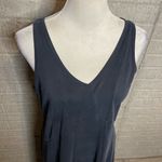 BeachLunchLounge Lou & Grey Womens Dark Gray Seamed Sandwashed V-Neck Midi Dress Size Medium Photo 2