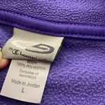 Champion Fleece Half Zip Sweater Size Large Purple Black Pullover Women’s EUC Photo 2