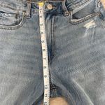 American Eagle  Womens Mom Straight Jeans Distressed Light Wash Blue Size 2 Reg‎ Photo 10