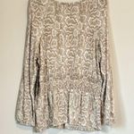 Absolutely Famous NWT Cinched Waist Taupe Animal Print Top - XL Photo 7