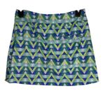 Lillie Grace Womens Skort Geometric Print Blue Athletic Golf Tennis Skirt M Size M Photo 1