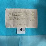 Alberto Makali Vintage New York Turquoise Striped Zipper Sleeveless Blouse Vest Photo 5