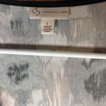 Dress Barn  Blouse Silver Black Faux Wrap V-Neck, Large NWT Photo 1