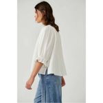 Free People Bohemian Gauze Lucy Solid Swing Top in White Size XL Cottage Photo 6